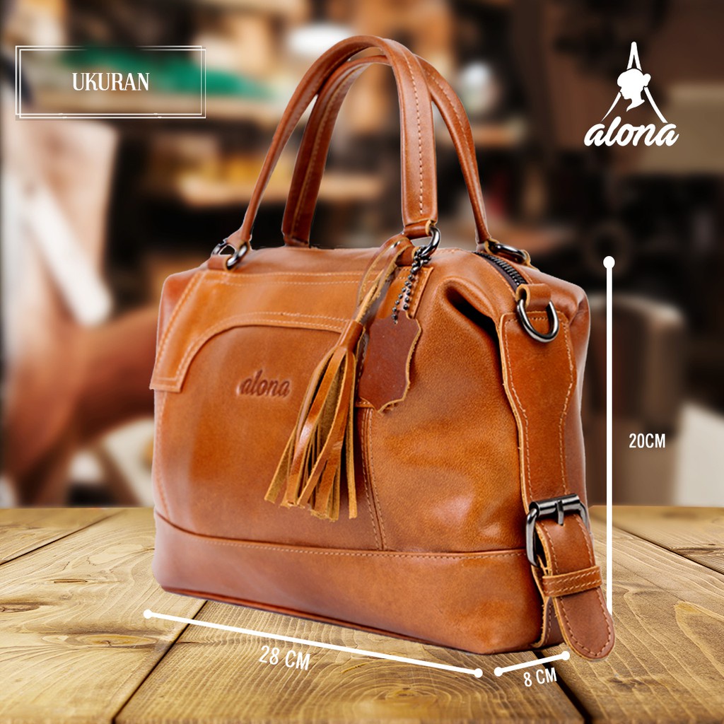 Tas Jinjing Freya Selempang Bahu Slempang Sling Shoulder Bag Bahan Kulit Asli Fashion Wanita Cewek Branded