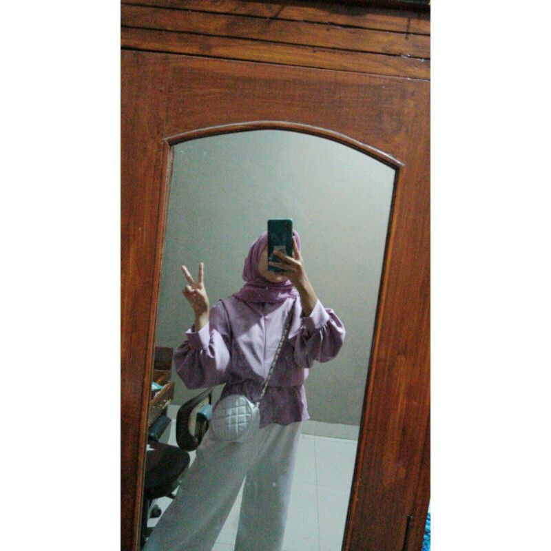 Blouse balon bawah kerut