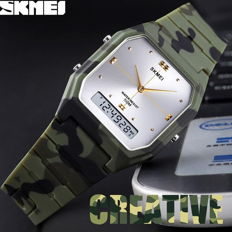 Jam Tangan Pria / SKMEINDONESIA 1604 Digital Dual Time / Jam Tangan AD Original / SKMEI [ARE. 39]