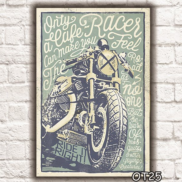  Hiasan Dinding Otomotif  Poster Kayu Quotes Cafe Vintage 