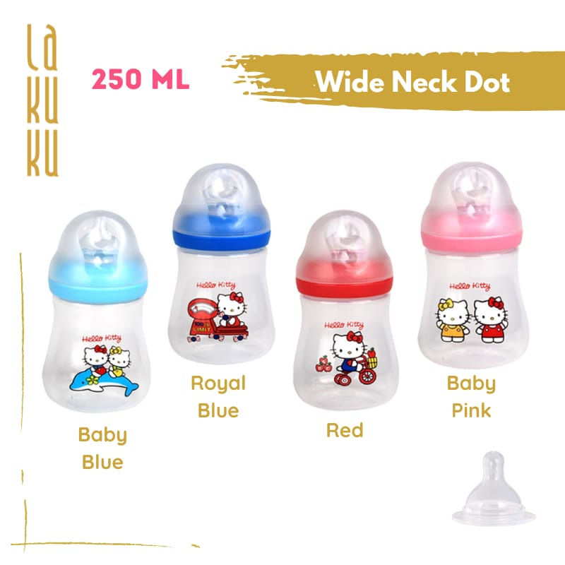 Lakuku - Lusty Bunny Botol Susu Anak Dot Slim Wide Neck Straw Cup Sedotan edisi Hello Kitty