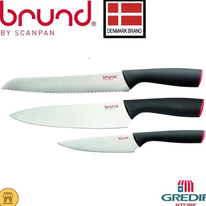Brund by Scanpan 3 Pcs Set Starter Knife - Pisau Dapur Paring Roti masih banyak