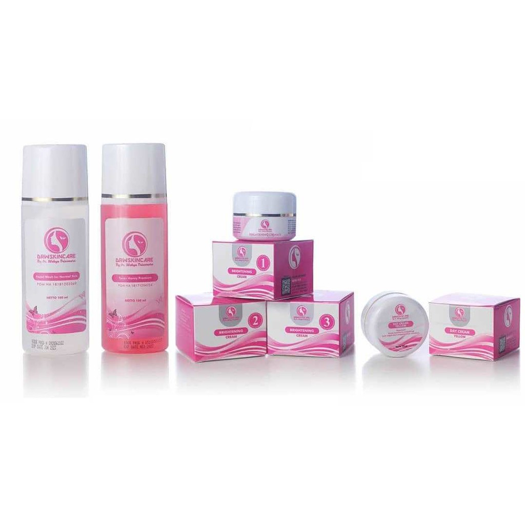 Drw Skincare Paket Whitening ( Brightening) Paket Cream Pemutih Wajah Aman 100% Original BPOM