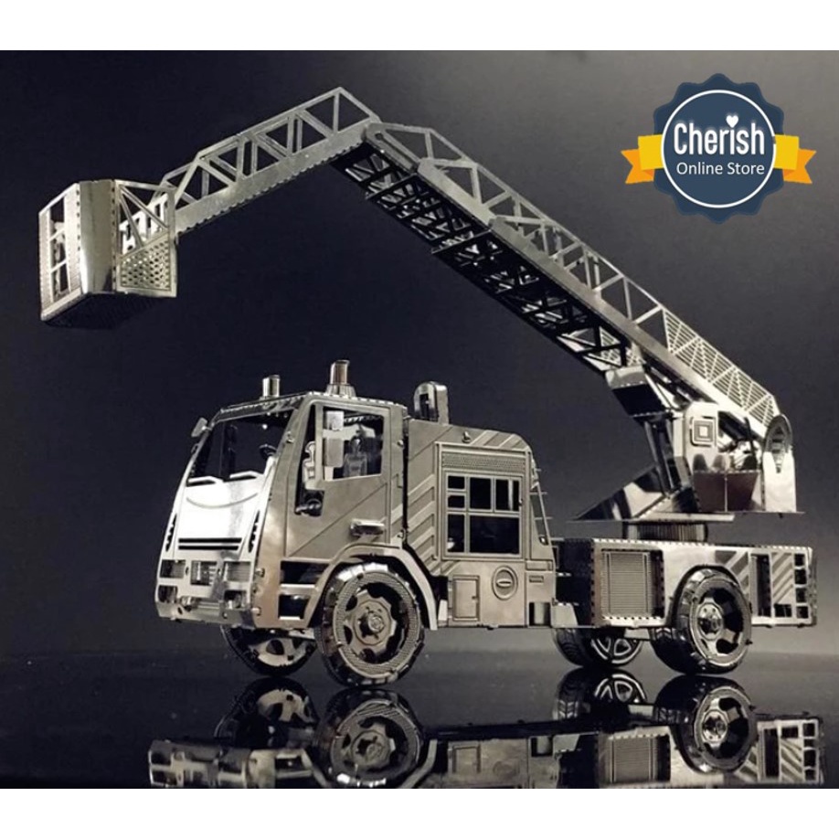 Miniatur Model 3D Metal Puzzle LADDER FIRE TRUCK Nano Puzzle MB-032