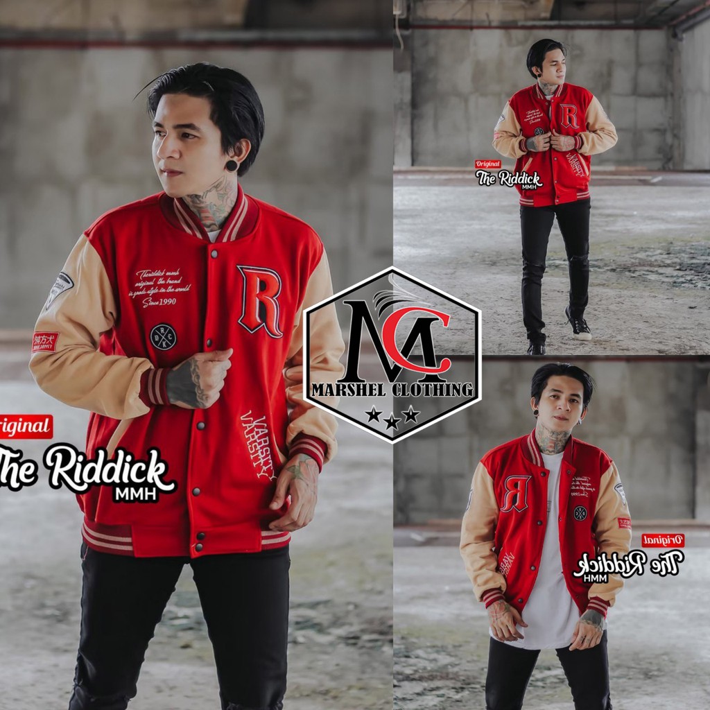 RCL - JAKET VARSITY BASEBALL FLEECE COTTON - JAKET VARSITI THE RIDDICK ORI - JAKET VARSITY MODEL TERBARU JAKET