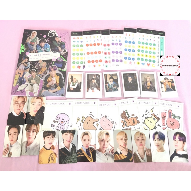 [READY STOCK] SHARING BTS DECO KIT 2022 PHOTOCARD POLAROID STICKER BOX NOTEBOOK DECO BOOK MEMOPAD TA