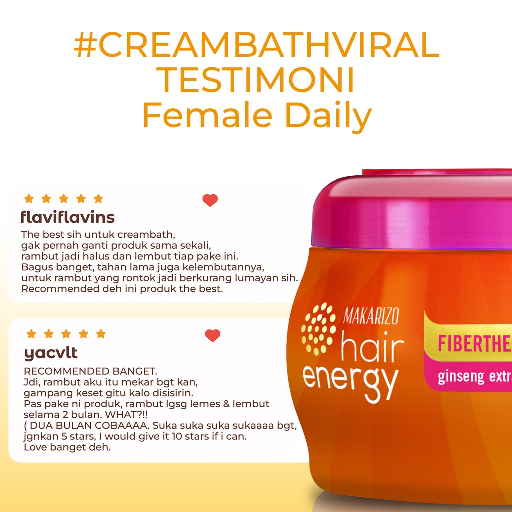 Makarizo Hair Energy Fibertheraphy Creambath Ginseng Extract 500 mL / Hair Spa / Hair Mask-5