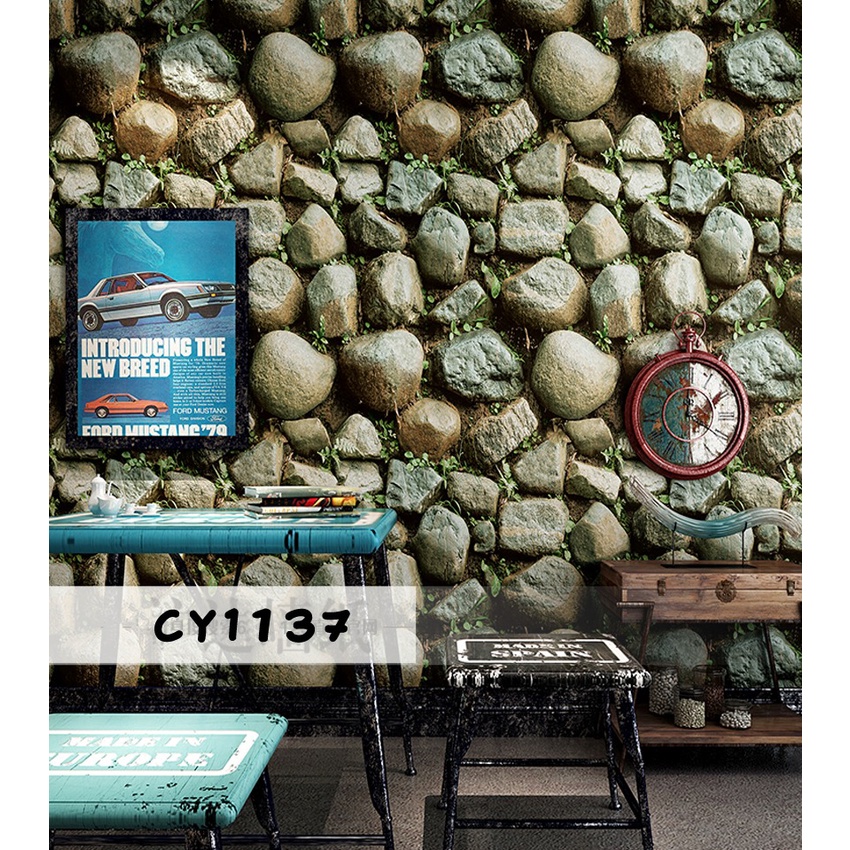 [COD] Promo Termurah ! Paket 5 Roll Wallpaper Stiker Dinding | Walpaper Dinding Motif Batik