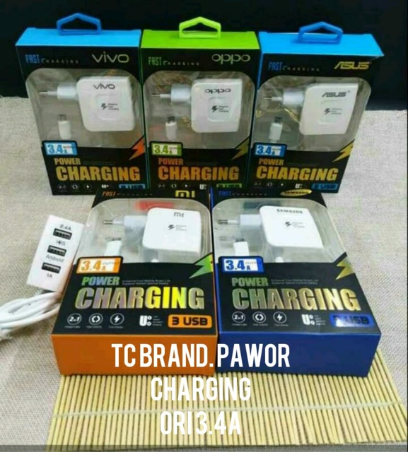 Charger Sam 3usb Charging 3USB ouput 3.4Ampare