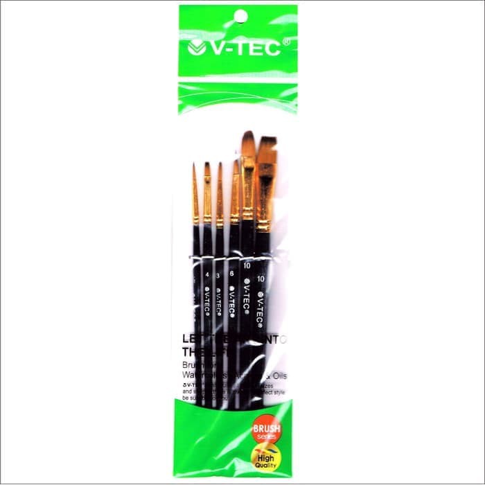 

Jual V Tec Brush A0345 Set 6 Kuas Lukis Set 6 Diskon