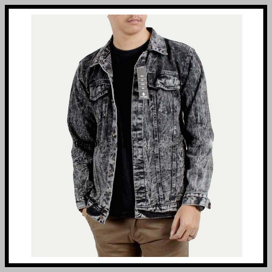 Jaket Jeans Sobek Pria Casual Jaket Levis Pria Bahan Denim Jaket Pria  Jaket Jeans Sandwash Levis