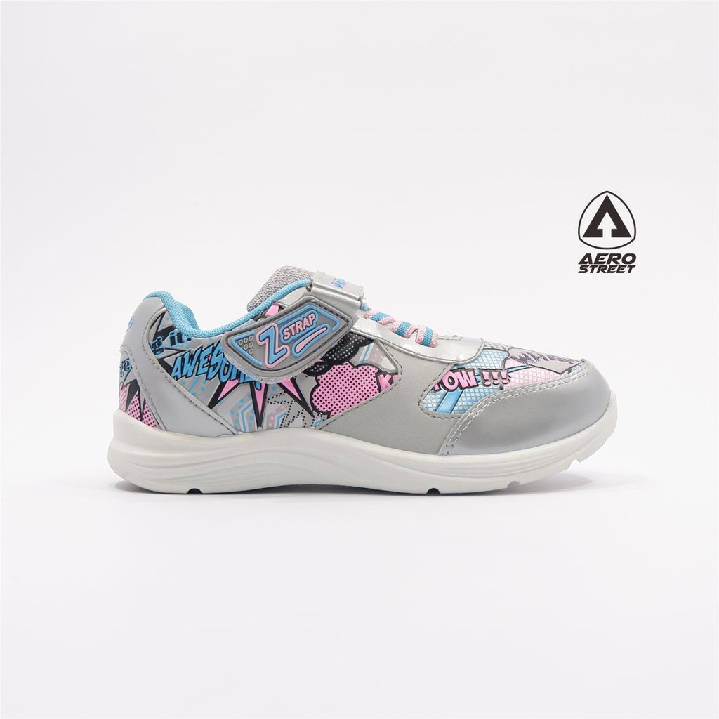 Aerostreet 29-32 Unicorn Silver - Sepatu Sneakers Casual Sport Sekolah Pria Wanita Aero Street