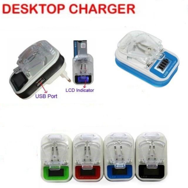 [RO ACC] DEKSTOP LCD CHARGER BATERAI / CASAN KODOK JEPIT UNIVERSAL