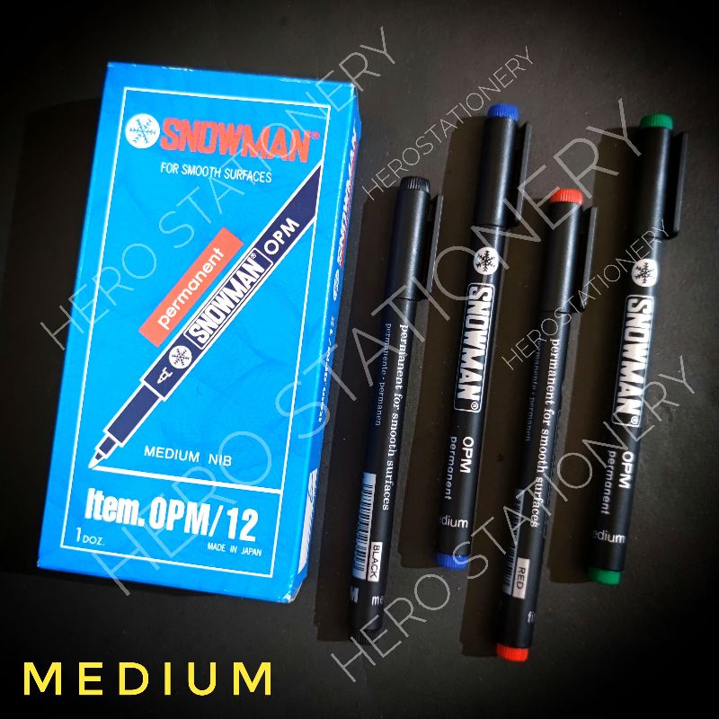 

Spidol marker permanen OHP snowman medium tip OPM/12