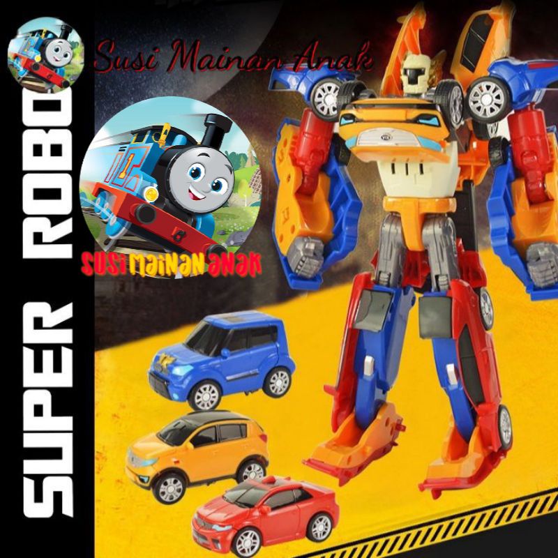 Mainan Robot Tritan Mini 3 Cars Combine
