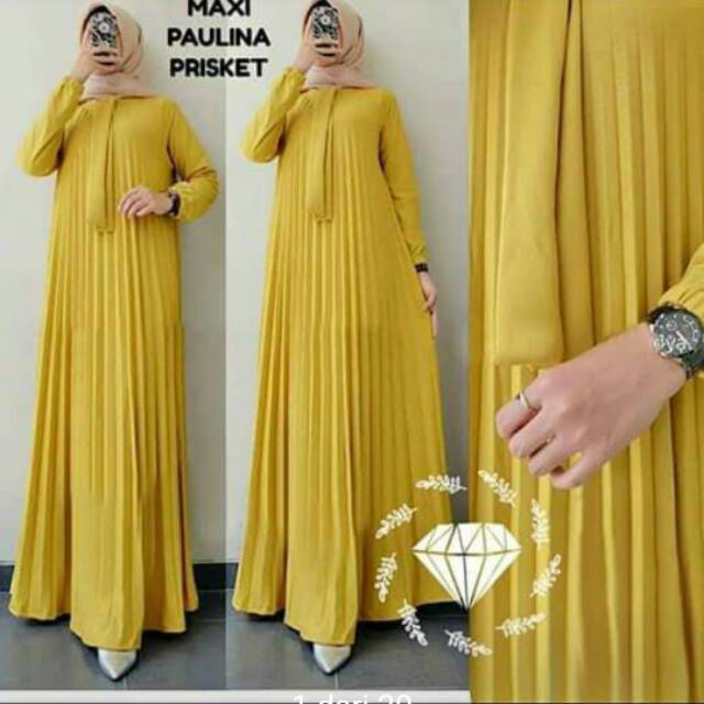 GAMIS PLISKET (Jubah plisket import)