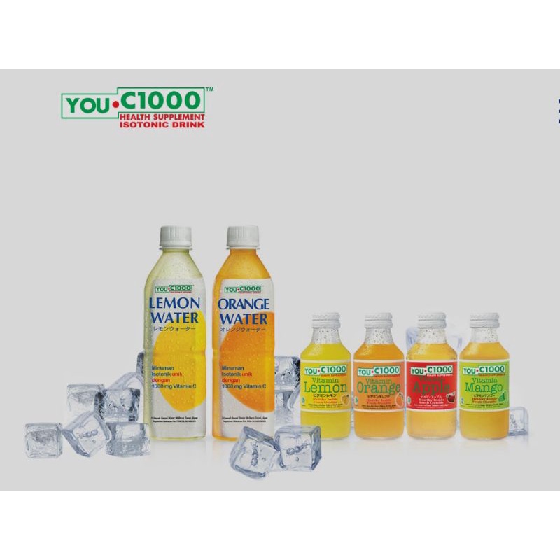 

you c 1000 orange /lemon water murah meriah 1 karton isi 24 botol/12 botol 500ml