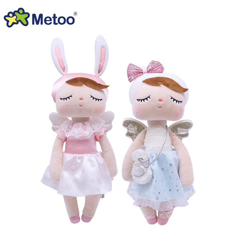 Metoo Boneka Kelinci Bahan Plush Lembut Ukuran 34CM 15CM Untuk Hadiah Ulang Tahun