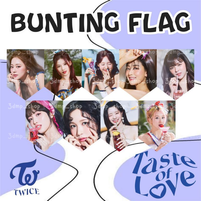 Bunting flag garland bendera twice taste of love