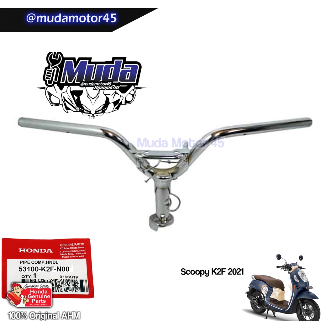 STANG STIR SCOOPY 2021 2022 2023 ESAF 53100-K2F-N00 SETANG PRESTIGE STYLISH 53100K2FN00 PIPE COMP HA