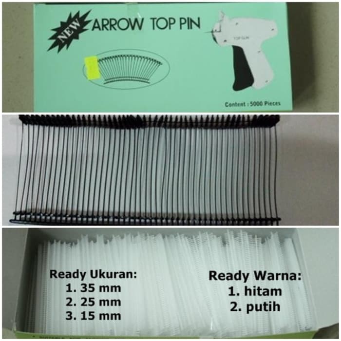 TERLARIS Arrow Top Pin Refil Isi Tag Gun 5000pcs hantag merk label