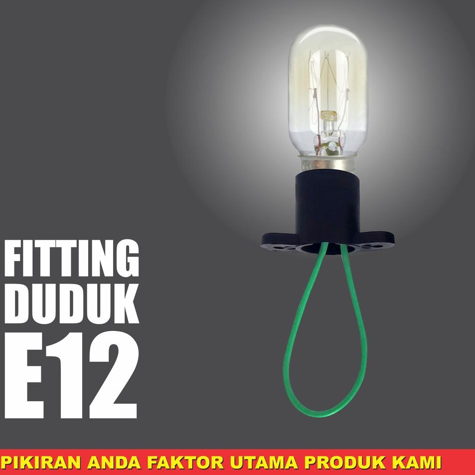 Fitting Duduk Lampu Hias Bisa Tempel dan Gantung Dinding Plafon E12&amp;14