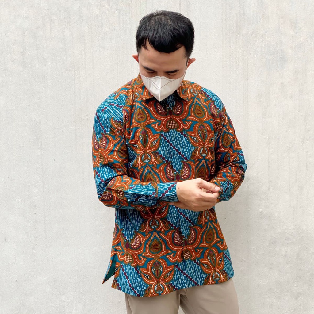 SHOPASHOP SOLO Batik Kemeja Batik Lengan Panjang Lapis Furing Exclusive Premium M L XL XXL  - Baju Batik pria - Batik Lengan Panjang - Kemeja Batik Pria Lengan Panjang - Baju Batik Pria Lengan Panjang Modern