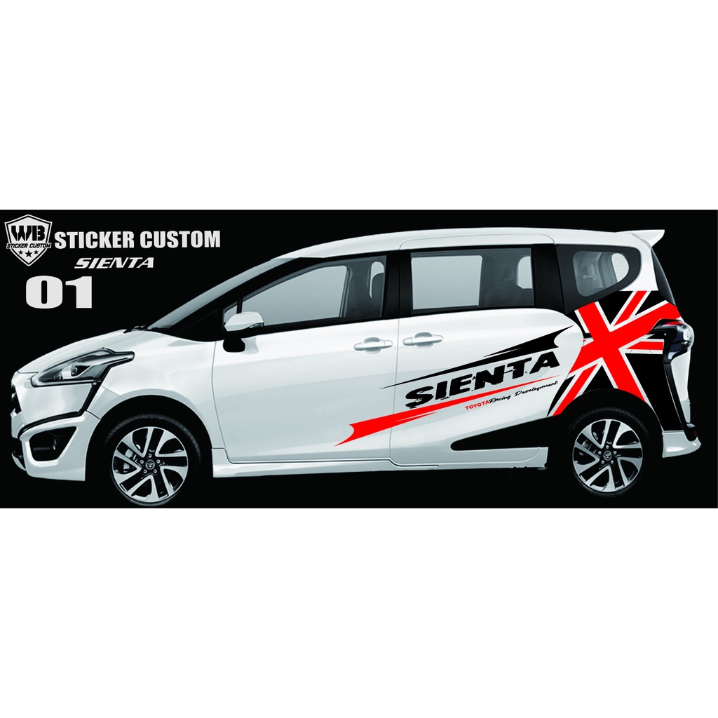STICKER VARIASI BODY SAMPING MOBIL LISS VARIASI STICKER MOBIL SIENTA CUTTING STICKER