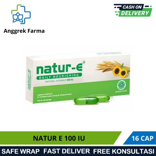 NATUR E 100 IU 16'S/VITAMIN E/VITAMIN E UNTUK KULIT DAN TUBUH/VITAMIN E UNTUK SEHARI SEHARI