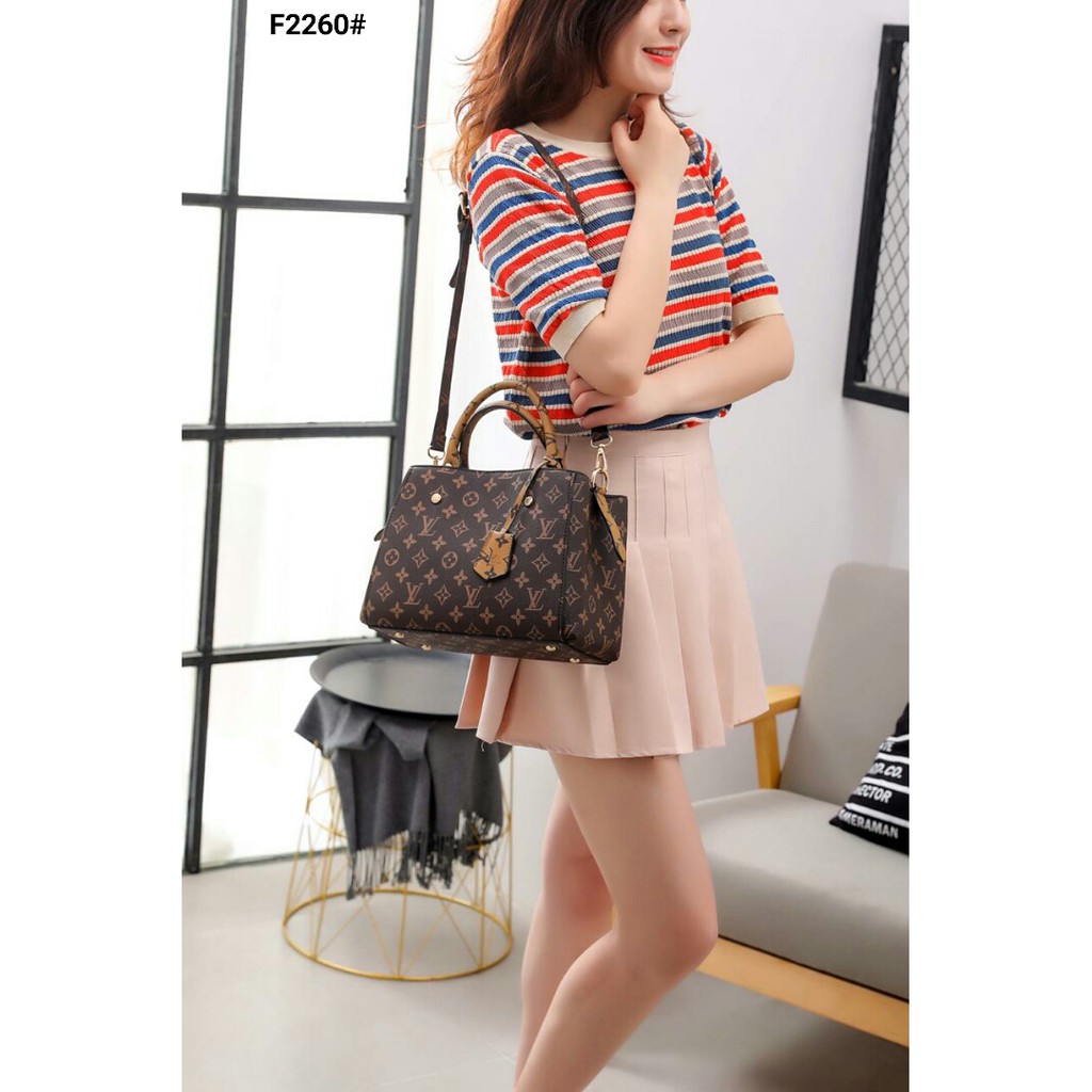 Tas Wanita Lv Louis Vuitton Montaigne BB Bag Include Box Lv F2260
