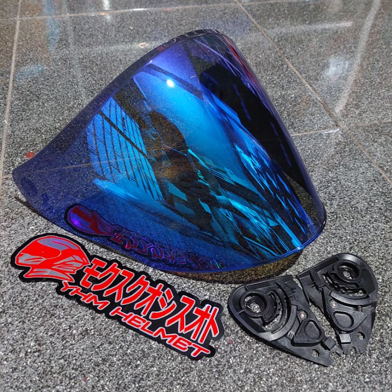 visor helm njs kairoz visor njs kairoz kaca helm njs kairoz-Iridium blue