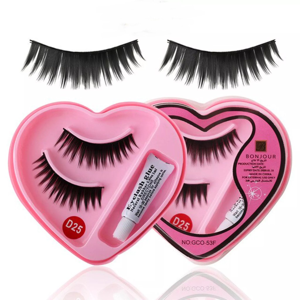 BULU MATA PALSU BONJOUR/ BULU MATA PALSU PREMIUM LENTIK NATURAL SATU PASANG