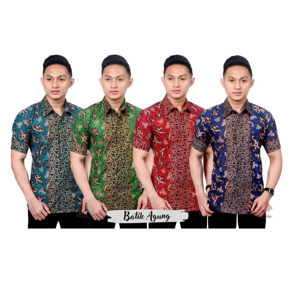 Jual Hem Batik Pria Modern Kasual / Kemeja Batik Formal Pria Kekinian ...