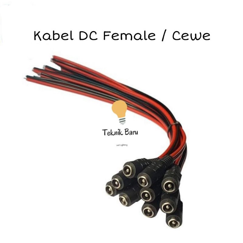 KABEL BUNTUNG DC JACK MALE COWOK / FEMALE CEWEK LED STRIP CCTV DVR 12V