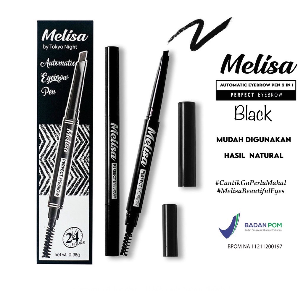 Melisa Pensil Alis Putar / Automatic Eyebrow Pen 2 in 1