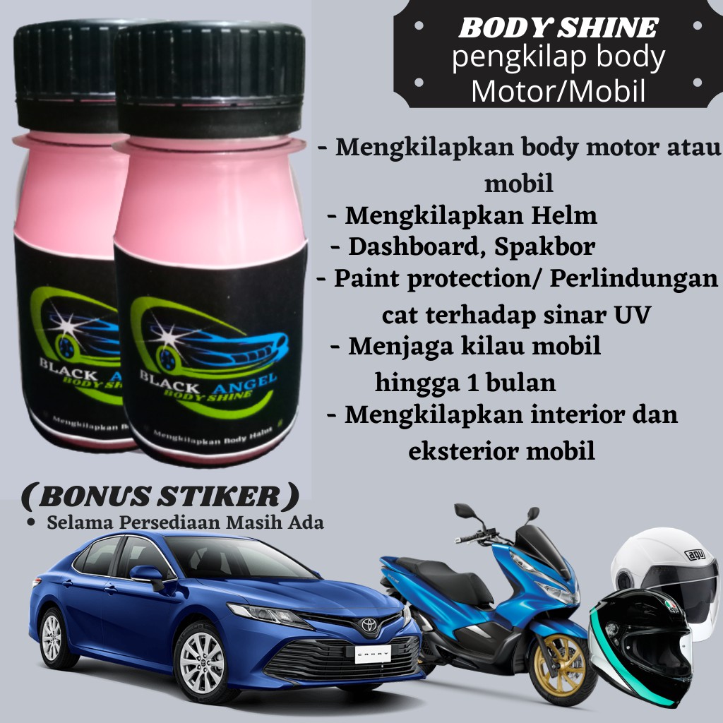 Black angel Pengkilap Cat Body Shine Mobil Motor eksterior dan interior