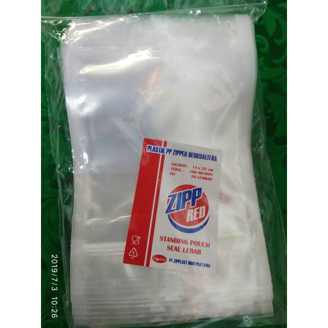 Plastik STANDING POUCH  14 x 22