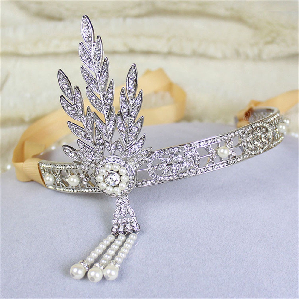 Bride Pearl Crown Hair Tie European and American Headdress Headband