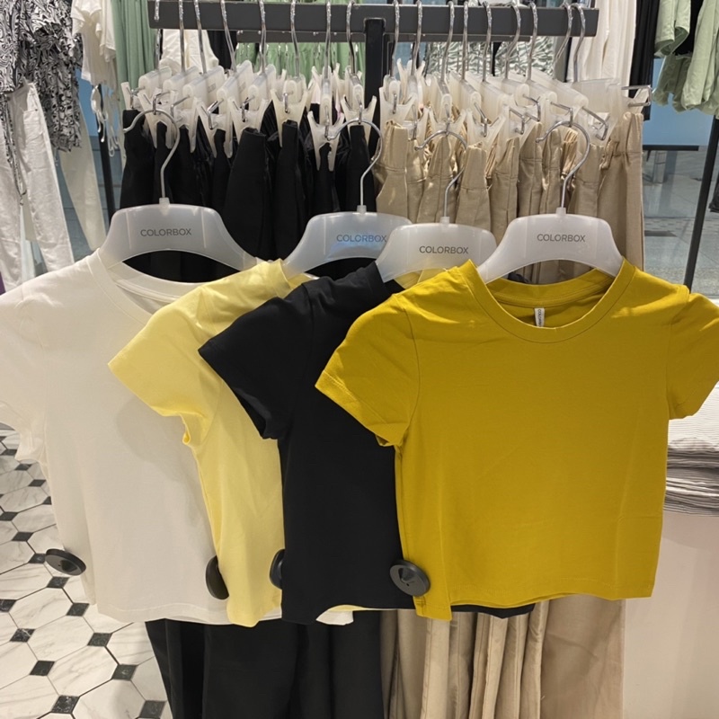 [PRE ORDER] COLORB*X CROPPED TOP Kaos crop ketat press body