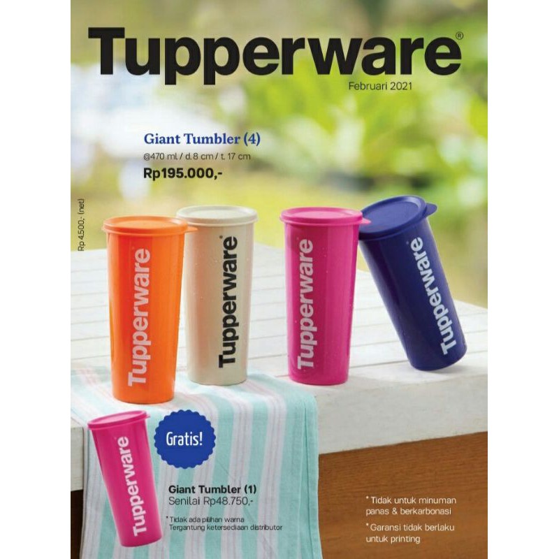 Gelas Minum dengan Tutup dari Tupperware