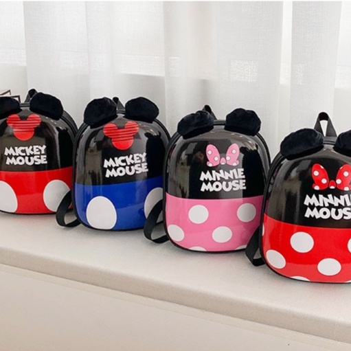 [littlecrab] Tas Anak Cangkang Telur Mickey Minnie Mouse Egg Bag Kids Bag Tas Sekolah Berkualitas