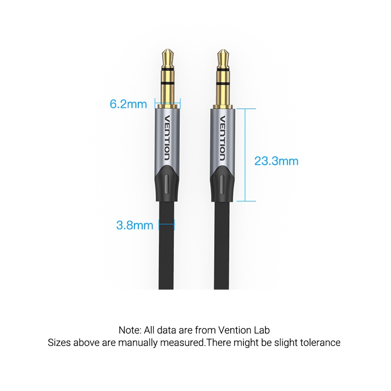 Vention Kabel Audio Aux 3.5mm Male Ke Male Untuk Smartphone / Tablet