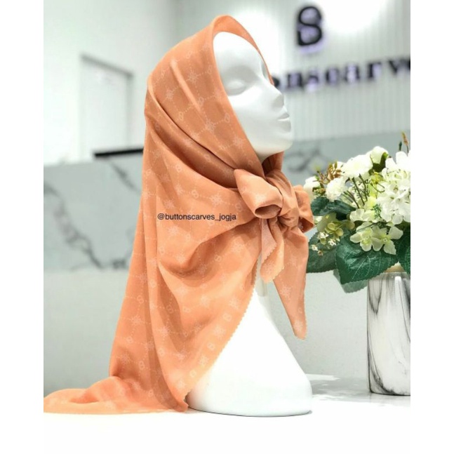 xanadu monogram buttonscarves x ria miranda