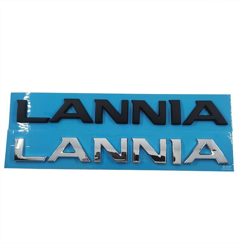 1pc Stiker Emblem Tulisan Lannia Bahan Abs Untuk Dekorasi Mobil Nissan Lannia