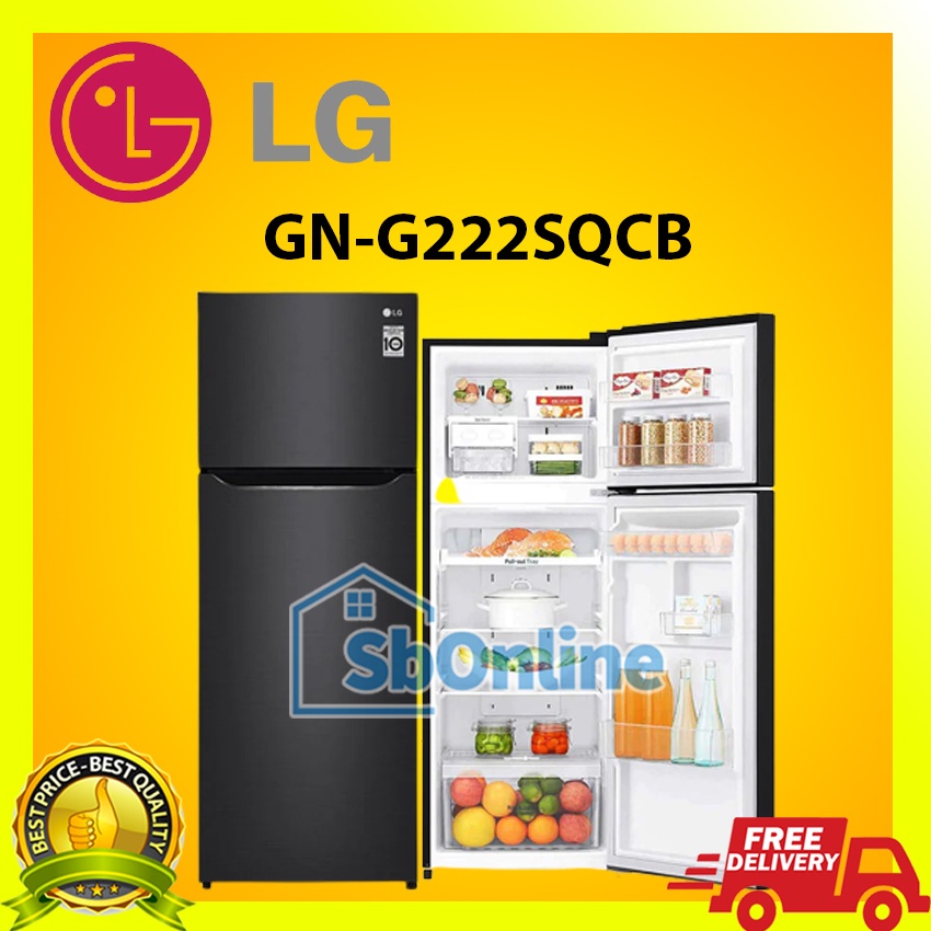 LG Kulkas 2 Pintu 225L gross / 209L nett Smart Inverter Compressor dan Door Cooling GN-G222SQCB