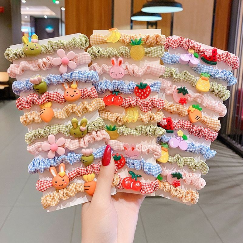 scrunchies karet anak viral ala korea model terbaru anak anak