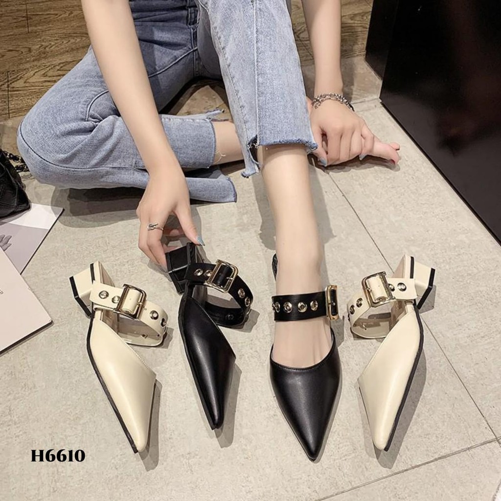 PRF Heels Pump Strap Slope Fashion Korea H6610