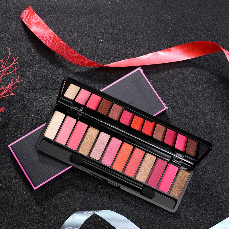 cod★ready★Geometric 12 color earth mermaid color pumpkin grapefruit matte pearl eyeshadow import murah tasgiftimport88