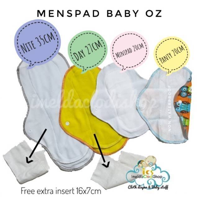 Paket hemat Menspad baby oz pembalut kain sabun lerak ningrat free extra insert hampers pernikahan