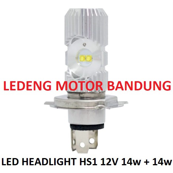 HS1 Autovision Headlamp Led Lampu Motor H4 6000k Putih 12v PnP Hi Low